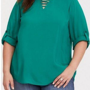 Torrid Green Blouse